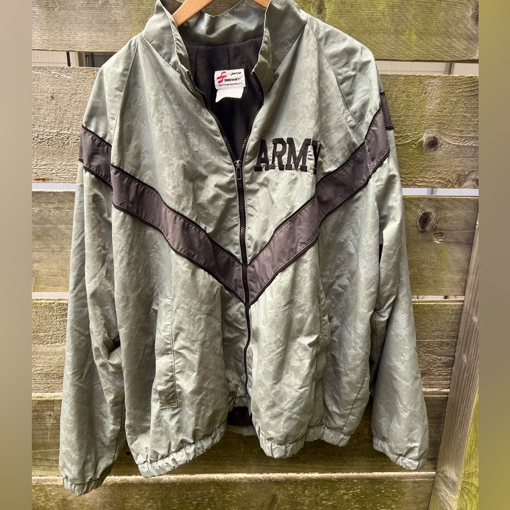 Army PFU JWOD Skilcraft Zipper Nylon‎ Jacket Medium